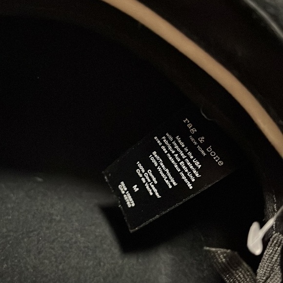 RAG AND BONE Floppy Brim Felted Wool Fedora, BLACK NEW MEDIUM - Picture 8 of 9